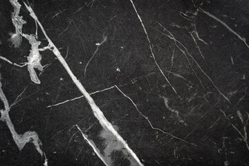 Black grained grunge marble texture for background with  lines and scratches. Abstract black texture with white lines and forms