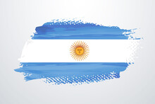 Argentina Brush Paint Flag