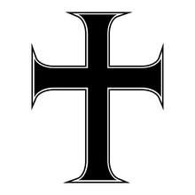 Templar Knights Cross, Vector Illustration 