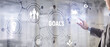 © Funtap - Teamwork Goals Strategy Business Support Concept.