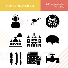 Sticker - Simple set of belief related filled icons.