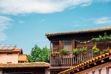 Wall Mural - Sozopol old town traditional wooden house in Bulgaria