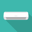 Air conditioner flat design icon. Vector illustration
