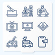 © Nana - Simple set of 9 icons related to diffuse