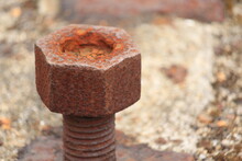 Close-up Of Rusty Nail