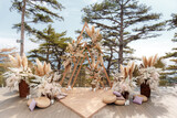 Fototapeta Boho - Luxurious wedding ceremony in boho style