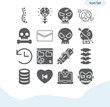 Simple set of axial skeleton related filled icons.
