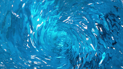 Poster - Blue water twister. Abstract background.