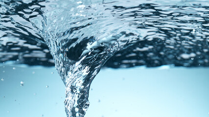 Poster - Detail of whirling water with bubbles