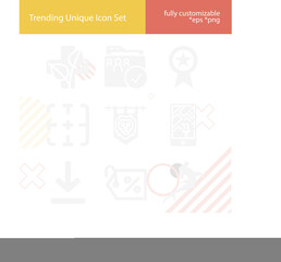 Simple set of mark related filled icons.