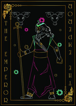 The Illustration - Card For Tarot - THe Emperor Card.
