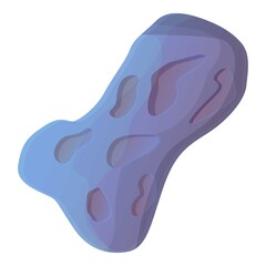 Wall Mural - asteroid moon icon. cartoon of asteroid moon vector icon for web design isolated on white background