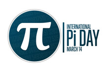 Happy National Pi Day. March 14. Holiday Concept. Template For Background, Banner, Card, Poster With Text Inscription. Vector EPS10 Illustration.