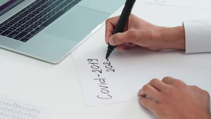businessman making forecasts of business development. Business concept.