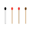 © dia99 - Matches, lighted match and burned match. Matchstick icon. Vector illustration