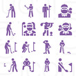 © Nana - 16 pack of golfer  filled web icons set