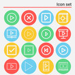 © Nana - 16 pack of pressing  lineal web icons set
