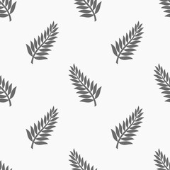 Wall Mural - fern or palm leaves seamless pattern.