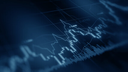 Wall Mural - business investment finance analysis data statistics digital stock market exchange forex trading gra