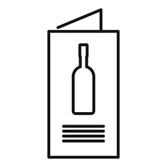 Poster - Sommelier wine menu icon. Outline sommelier wine menu vector icon for web design isolated on white background