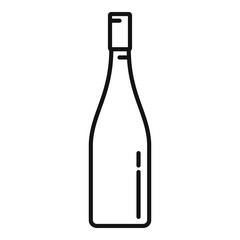 Poster - Old wine bottle icon. Outline old wine bottle vector icon for web design isolated on white background