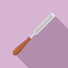 Sticker - Chisel gouge icon. Flat illustration of chisel gouge vector icon for web design