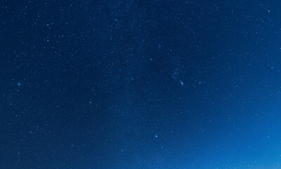 Wall Mural - beautiful blue starry sky. night photography, astronomical background.