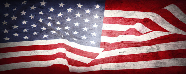 Grunge American flag