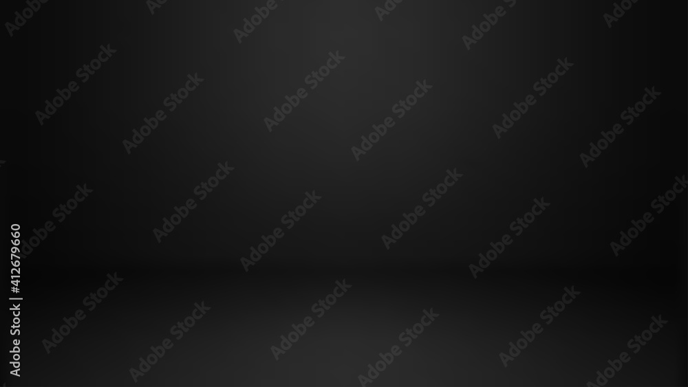 Empty black color studio room background, can use for background and product display - obrazy, fototapety, plakaty 