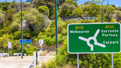 Sticker - Road sign to Sorrento, Victoria, Australia