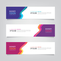 Wall Mural - vector abstract web banner design template. collection of web banner template. abstract banner for s