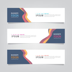 Wall Mural - vector abstract web banner design template. collection of web banner template. abstract geometric we