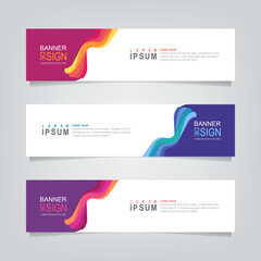 Wall Mural - vector abstract web banner design template. collection of web banner template. abstract geometric we