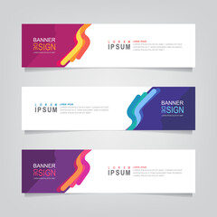 Wall Mural - vector abstract web banner design template. collection of web banner template. abstract geometric we