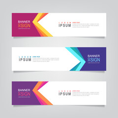 Wall Mural - vector abstract web banner design template. collection of web banner template. abstract geometric we