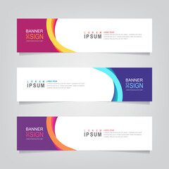 Wall Mural - vector abstract web banner design template. collection of web banner template. abstract banner for s