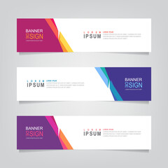 Wall Mural - vector abstract web banner design template. collection of web banner template. abstract geometric we