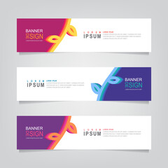 Wall Mural - vector abstract web banner design template. collection of web banner template. abstract banner for s