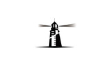 Fototapeta  - lighthouse silhouette vector