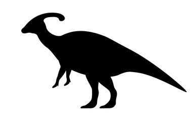 Wall Mural - Vector parasaurolophus silhouette