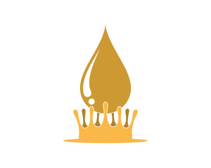 Poster - Oil droplet with crown shape logo