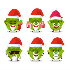 Canvas Print - Santa Claus emoticons with savoy cabbage cartoon character