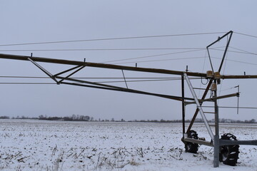 Poster - Farm Irrigation System in a Snowy Field