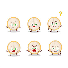 Sticker - Cartoon character of slice of burmese grapes with what expression