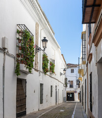 Wall Mural - narrow alley way in the historic old town of Zafra in Extremadura