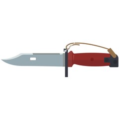 steel attack knife dangerous weapon isolated on white