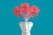 The concept of self-knowledge and personal growth. The white head of a woman in the form of a flower pot from which a tree grows. 3d illustration