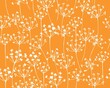 Orange floral background. Vegetable vector pattern for fabric and wallpaper.