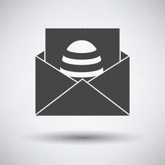 Poster - Envelop With Easter Egg Icon