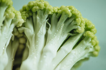 Wall Mural - Raw fresh green cauliflower from Puglia